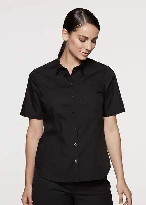 Aussie Pacific Ladies Kingswood Short Sleeve Shirt 2910S Metro Workwear.